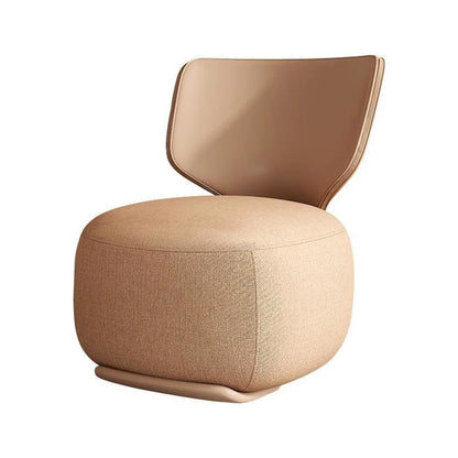 Log sofa chair Nordic living room single chair Fabric low stool Balcony casual back chair