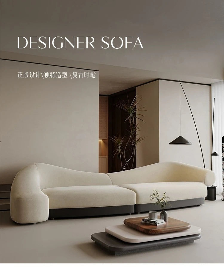 Corner curved sofa living room modern simple combination module