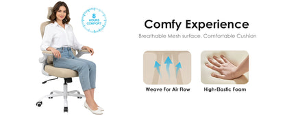 Farini Ergonomic Office Chair, Home Office Desk Chair with Lumbar Support & Headrest, High Back Computer Chair for Work, Study