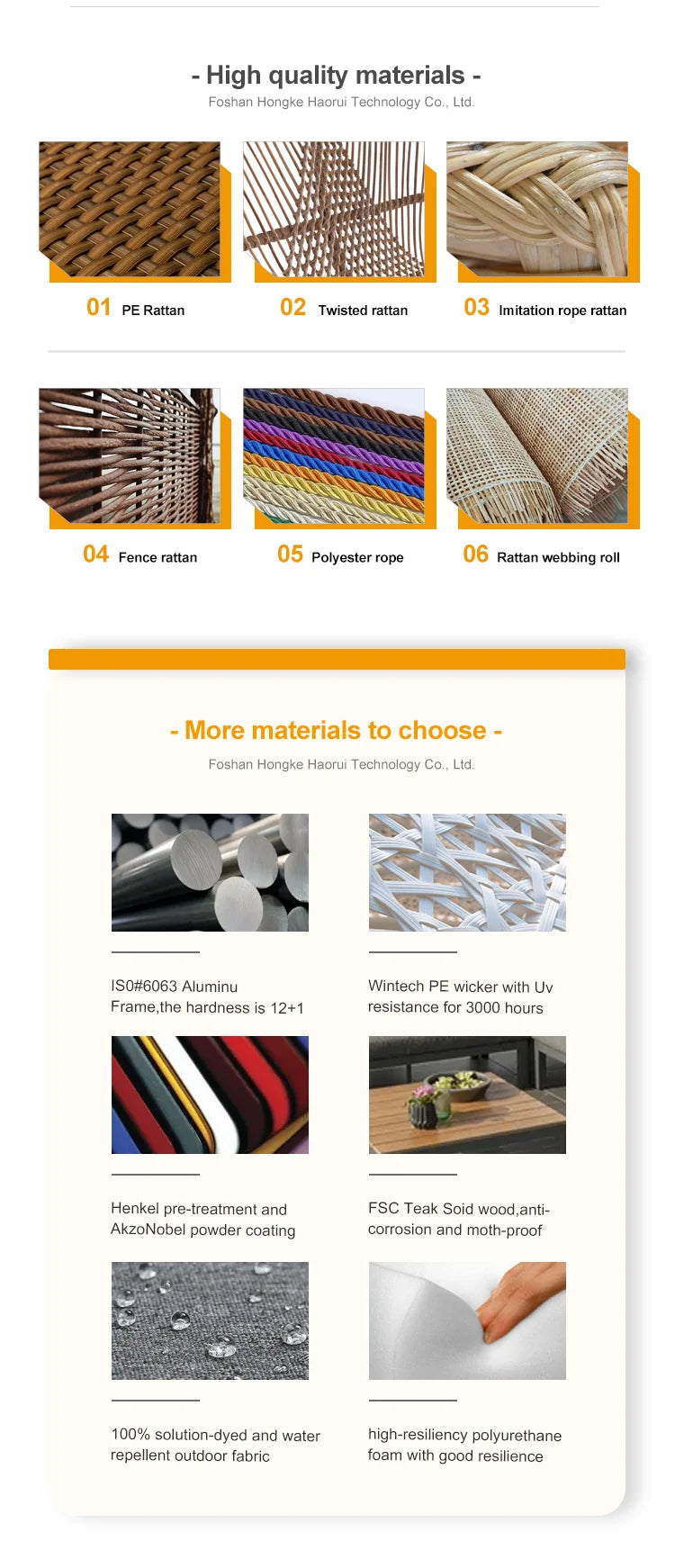 Waterproof Patio Sofa Set PE Wicker Rattan Sectional Outdoor Furniture Handmade Aluminum Contemporary Garden Rattan Sofa Set