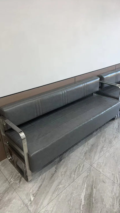 Cullinan Series Office Lobby Reception SofaHigh Resilience SpongeMetal FrameModern Ergonomic Design Multiple Colors