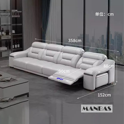 *-/2025  Italian Modern Luxury Leather Recliner Sofa Electric Reclining Sofa Living Room Furniture
