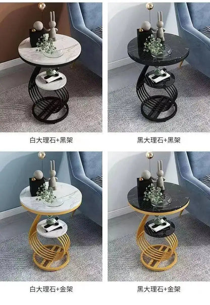 Nordic Round Coffee Tables Books Big Luxury Gold Nordic Hall Side Coffee Table Bedside Dressing Mesitas De Noche Home Furniture