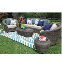 Aluminum Outdoor Garden Chair Rattan Furniture Set Rope Furniture Set Garden Sectional Sofa Set