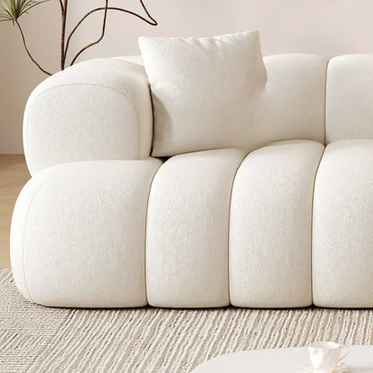 French Modern Velvet Puff Sofa Living Room Home Fabric Minimalist Sofa Reclinable