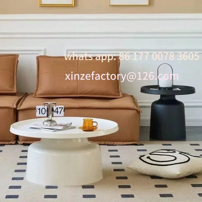 Customizable Circular Coffee Tables Nordic Living Room Center Table Modern Side Tea Table Portable Simple Bedroom Nightstand