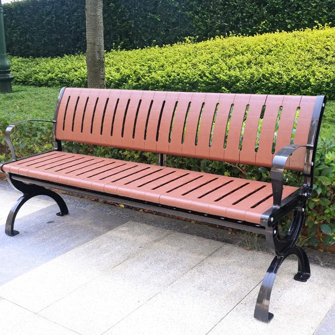 Park Garden Bench Urban Furniture Park Benches Outside Custom Seat Wood Sitting Plastic Wood Outdoor Wooden Bench