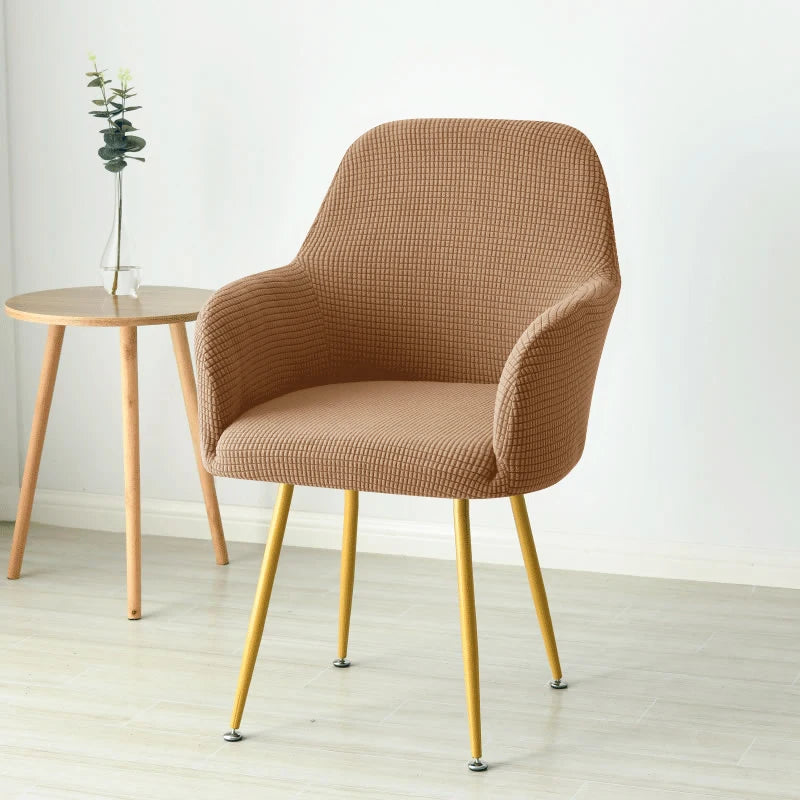 Elastic Polar Fleece High Arm Chair Covers Dining Adjustable Armchair Cover Hotel Bar Seat Slipcover Home Wedding Decoration