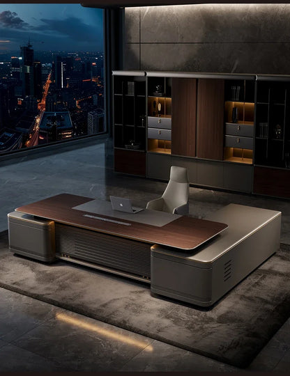 Filing Cabinet Luxury Large Computer Tables Modern Minimalist Executive Manager President Table Office Combination Furniture