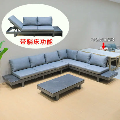 Outdoor Sofa Aluminum patio Villa Courtyard Garden Courtyard High end Hotel Leisure Simple Sofas set