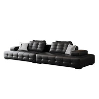 Italian minimalist first-layer cowhide sofa villa living room large apartment high-end all-leather Lawrence sofa