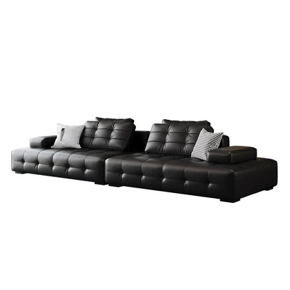 Italian minimalist first-layer cowhide sofa villa living room large apartment high-end all-leather Lawrence sofa