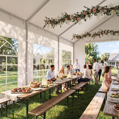 20x30 Party Tent Heavy Duty Outdoor Event Tent for Backyard White, Customized