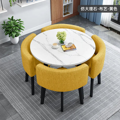 home dining table, Modern simple dining table, apartment rental room, leisure negotiation, reception table and chair combination