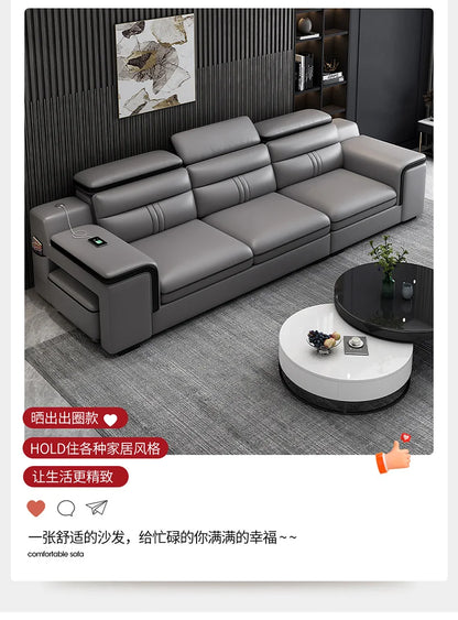 Genuine Leather Modern Sofas Luxury Classic Bedrooms Cinema Sofas Comfortable Straight Muebles Para El Hogar Home Accessories