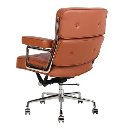 EU Stock TY205C Light Brown Robin Chair Genuine Leather Lobby Office Computer Chair Home and Office