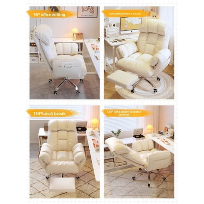 Ergonomic Office Chair Comfortable for Long Hours Metal Backrest Reclining Gaming Chair Office Office Chair Gamer Chair Muebles