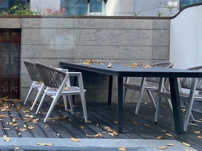 Waterproof and Sun-proof Garden Outdoor Chairs Leisure Outdoor Furniture Aluminum Alloy Chair Modern Patio Balcony Table Chairs