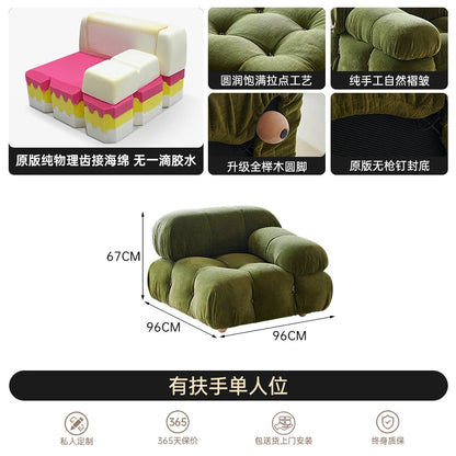 Modern Modular Fabric Sectional Sofa for Small Living Rooms