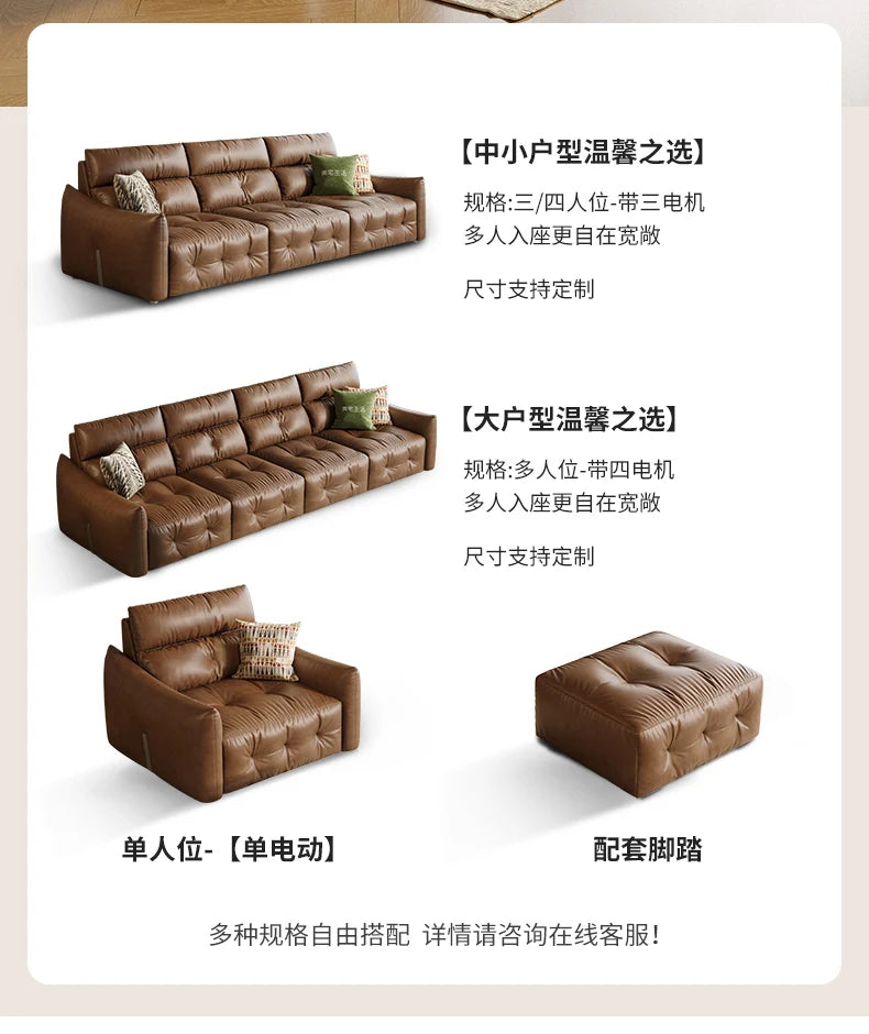 French Scalable Electric Sofa Bed Modern Designer Creativity Puff Sofa Comfort Lounge Living Room Furniture Canape Salon FYES