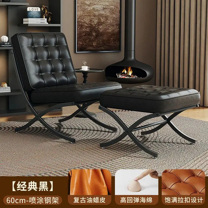 Black Metal Living Room Chairs Balcony Throne Relax Reading Modern Room Decor Fashion Chairs Comfortable Sillones Home Design