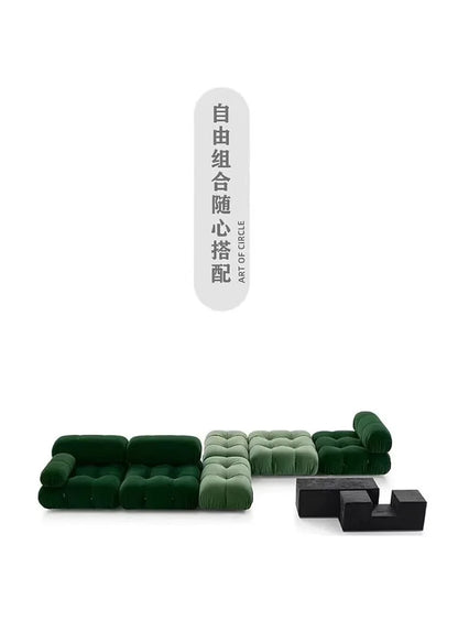 Italian Luxury Modular Sofa Vacuum Compressed Tufted Lazy Sofa Bread Design for Living Room
