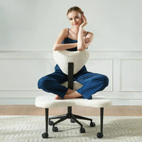 Cross Leg  Meditation with Wheels, ADHD  Height Adjustable Seat, Adjustable Footstool Chair Gaming Game