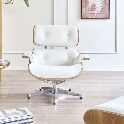Medieval Rotary Sofa  Recliner Chair  Nordic Design Single Sofa Chair Eames Recliner Single Leather Sofa Designer Leisure Chair