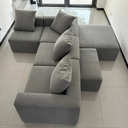 Popular  Modular Furniture - Strong Foam Support for Frameless Sofa. Combination of 6-seat Luxurious Living Room Compact Sofa.