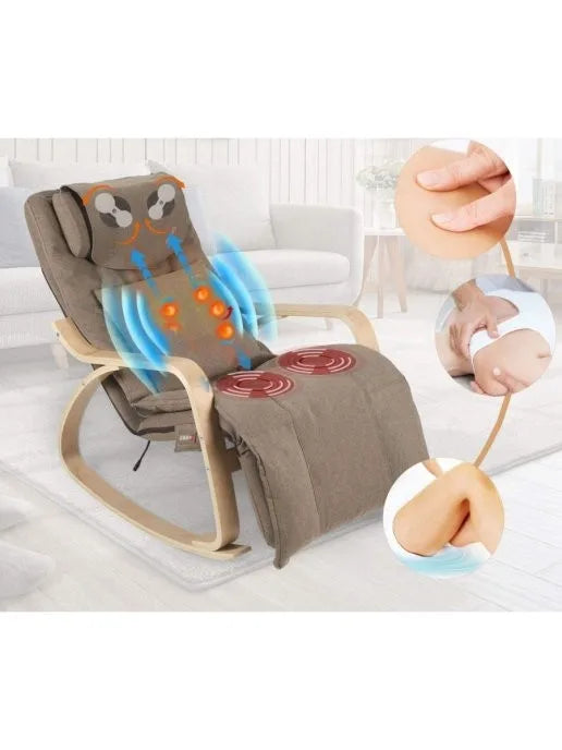 Body Massager Folding Shiatsu Massage Chair With Adjustable Backrest and Back Heating Full