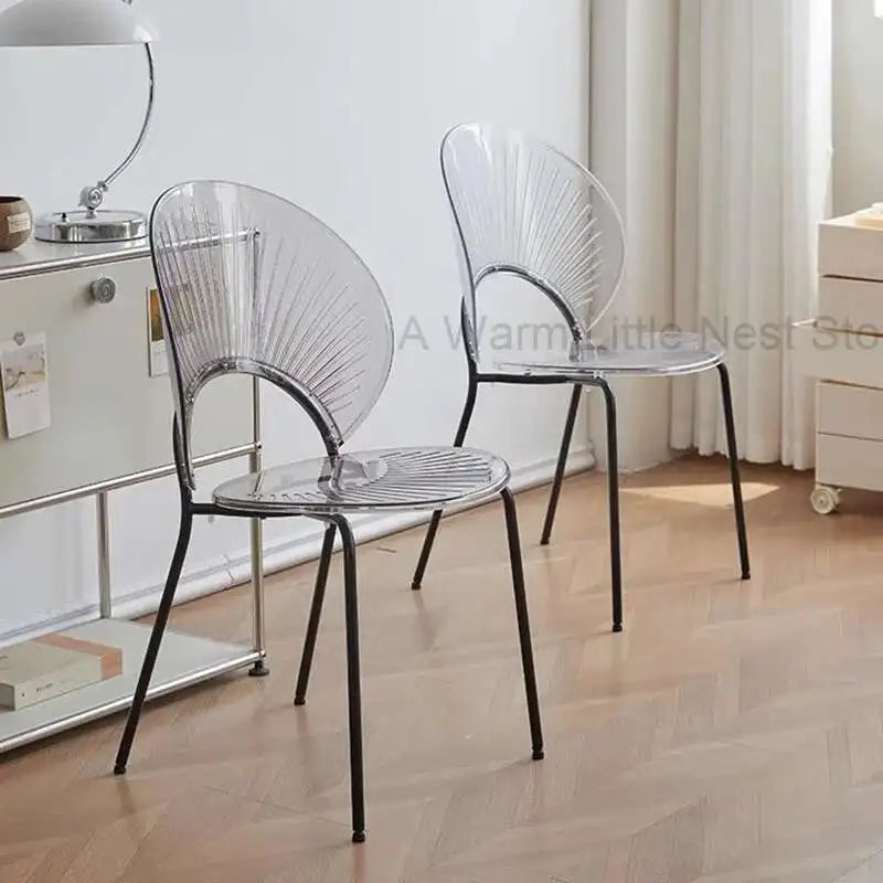 Outdoor Transparent Plastic Chair Waiting Minimalist Modern Party Acrylic Chairs for Events Clear Silla Comedor Home Furniture