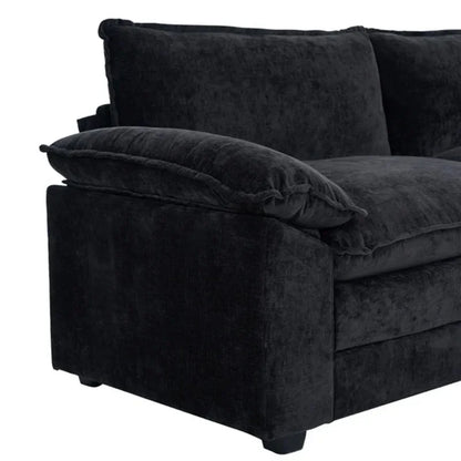 121 Inch Cloud Couch Comfortable Modular Sectional Sofa For Living Room Modern Linen 3-seat Convertible Loveseat Sofa Apartment