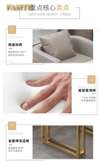 Linlamim Fabric Sofa Set Furniture Living Room Sofa Set with Desk and Stools / Big U Shape Cloth Couch Sofas for Home Furniture