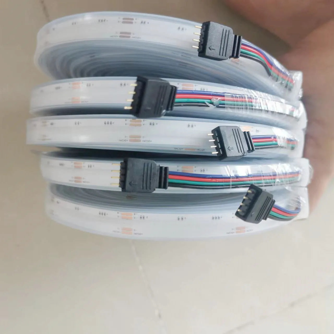 COB RGBCCT Waterproof IP67 DC24V LED Strip Light  84RGB CCT Dotless Flexible FCOB LED Tape Ribbon Lamp for Room Decoratio0LEDs/m