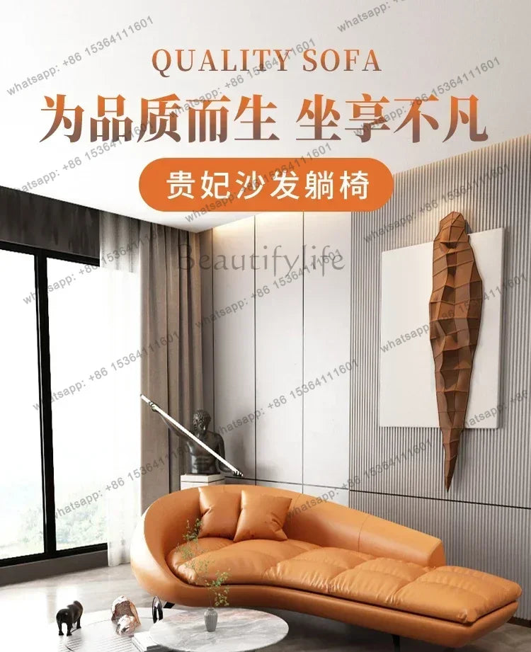 0 Chaise Longue Recliner Bedroom Living Room Light Luxury Single Fabric Leisure Lazy Sofa