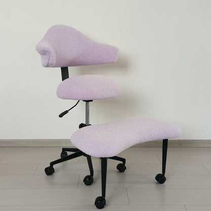 Cross Legged Chair - Meditation Chair With Wheels  ADHD Chair Height Adjustable Seat  Adjustable Footstool
