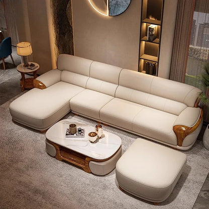 Luxury Modern Straight row sofa living room leather sofa set furniture room set sofas Designer Office couch set Canape Salon