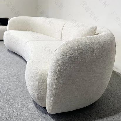 Living room modern simple cashew fabric leisure sofa