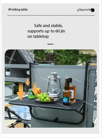 Balcony Railing Hanging Table Folding Lifting  Computer  Household Small Bar Desk Dining  Outdoor Guardrail
