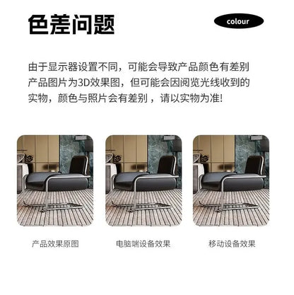 Nordic single chair medieval stainless steel special-shaped convex chair light luxury living room reception leisure chair