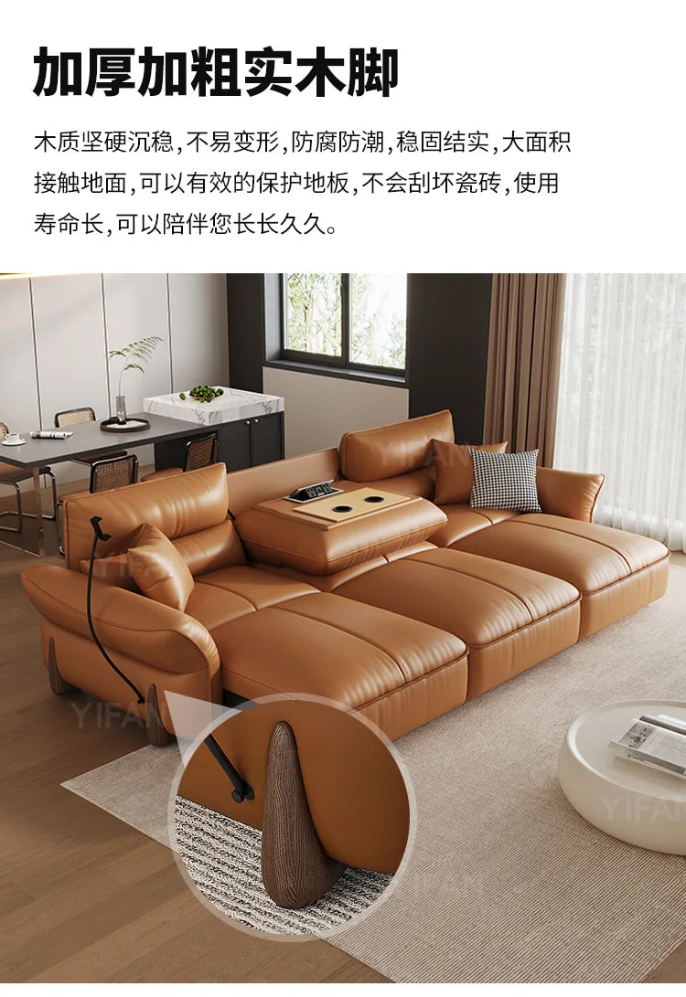 Relaxing Genuine Leather Sofa Living Room Electric Reclining Italian Sofa Lounge Luxury Divano Soggiorno Furniture Home