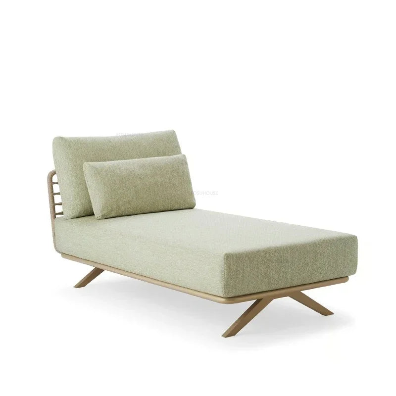 Nordic Designer Outdoor Garden Sofas Villa Leisure Area Lazy Sofa Home Balcony Sofa Chair Combination Luxury Outdoor Furniture L