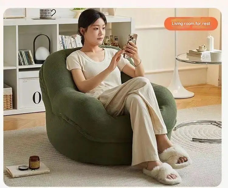 Single Person Sofa Chair EPS Particle Leisure Recliner Small Apartment Living Room Bedroom Trendy Furniture