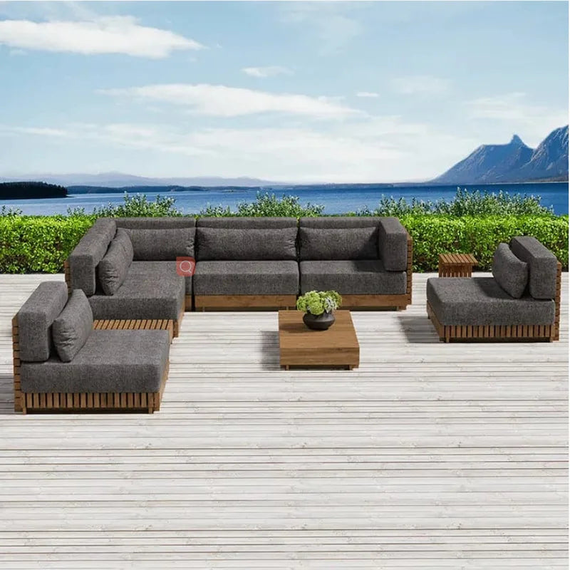 High End Teak Wood Outdoor Furniture Sofa Set Hotel Garden Patio High Quality Outdoor Furniture