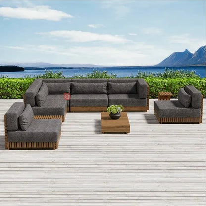 High End Teak Wood Outdoor Furniture Sofa Set Hotel Garden Patio High Quality Outdoor Furniture