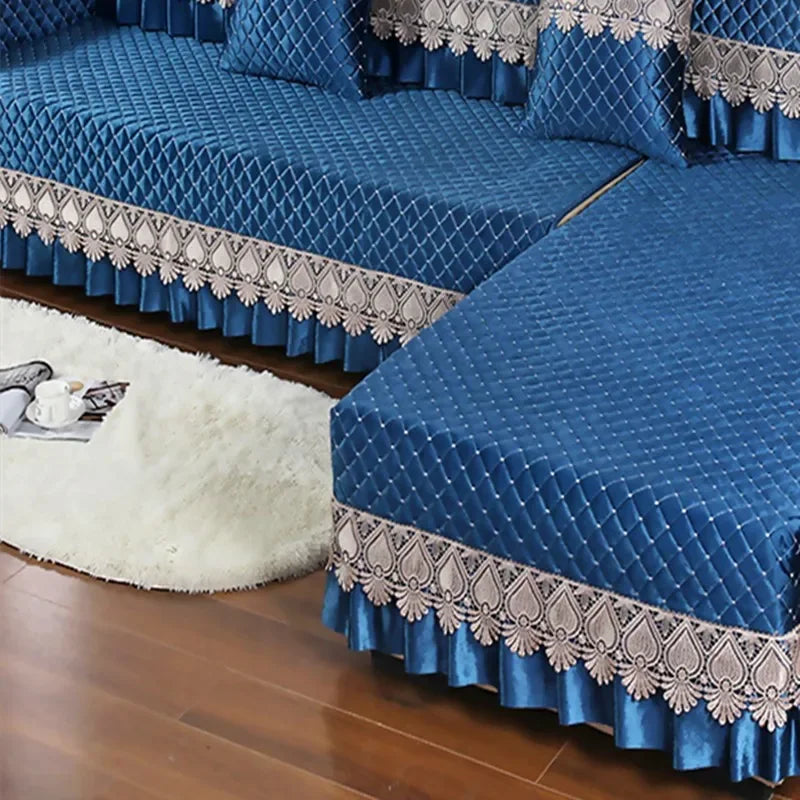 Sofa Cushion Soft Thick Sofa Cover Plush Towel Living Room Non-slip Corner Couch Covers Protective  Lace 1/2/3/4 Home Seat  Mat