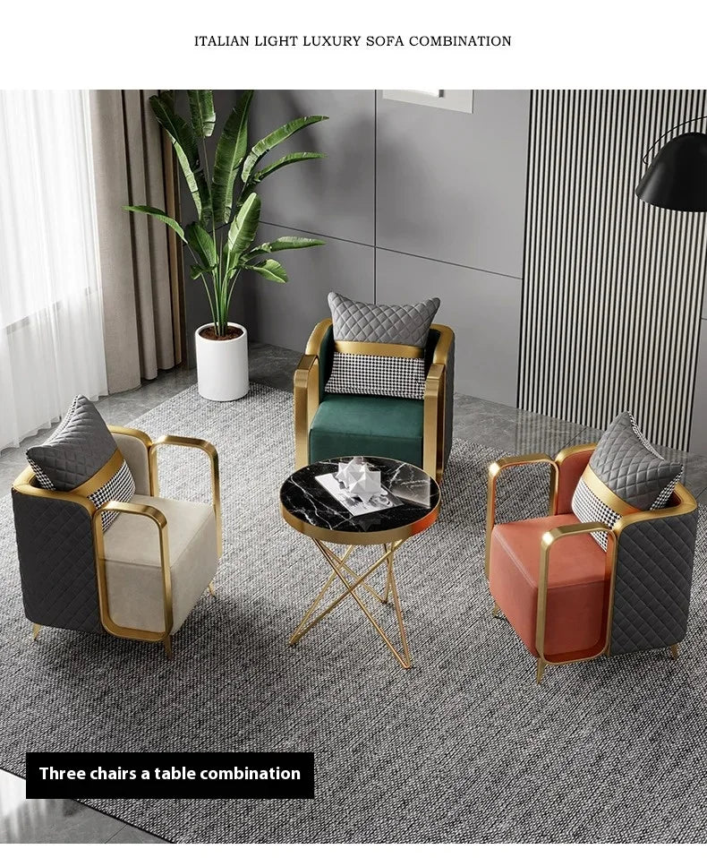 Living Room Single Sofa Dining Chair Victoria Relax Armchair Voven Upholstered Replacement Chairs Booster Nordic Floor Furniture