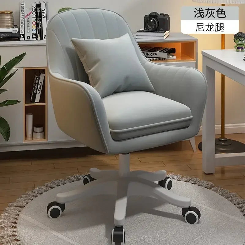 Home Computer Chair Girl's Bedroom Backrest Lift Swivel Chair College Student Dormitory Study Chair Comfortable Office Chairs
