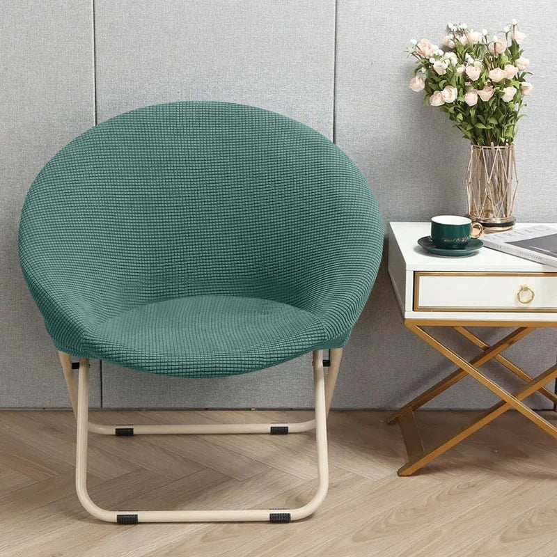 Comfortable Folding Chair Cover Cozy Moon Chair Relaxing Sun Chair Protector Stretchy Soft Cushion Portable Padded Seat Cover