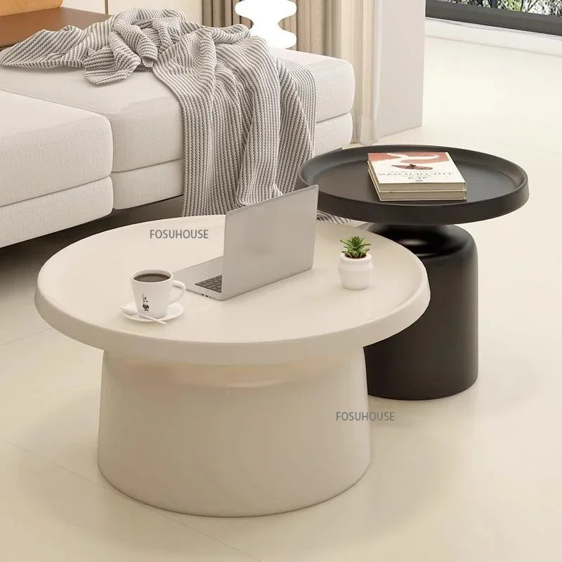 Modern Small Apartment Living Room Table Simple Iron Coffee Tables Creative Bedroom Bedside Table Round Tea Table Combination T